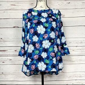 BANANA Republic Floral Button‎ Back Blouse